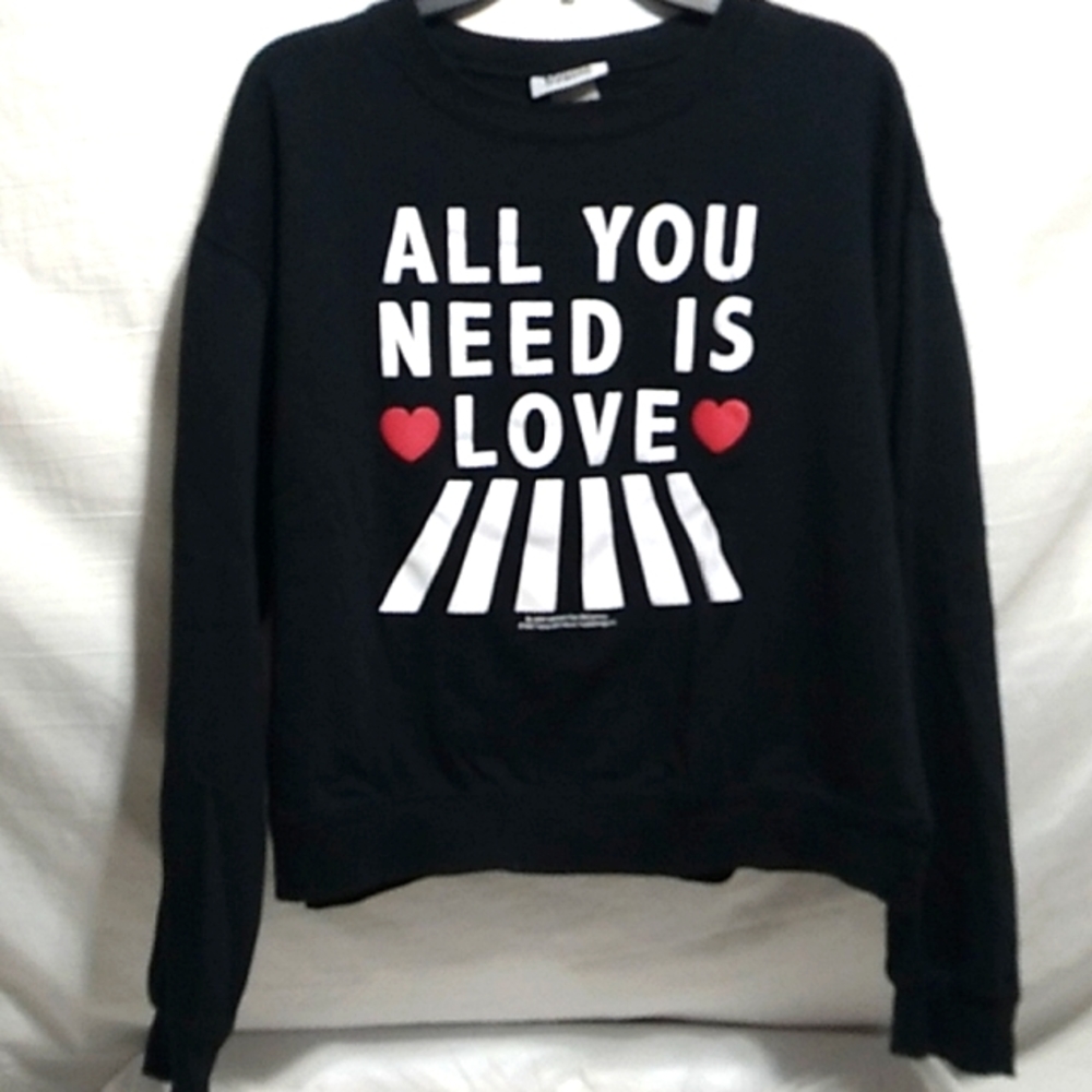 SALE! Lennon & McCartney All You Need Is Love Sweater Sz.XL Like New